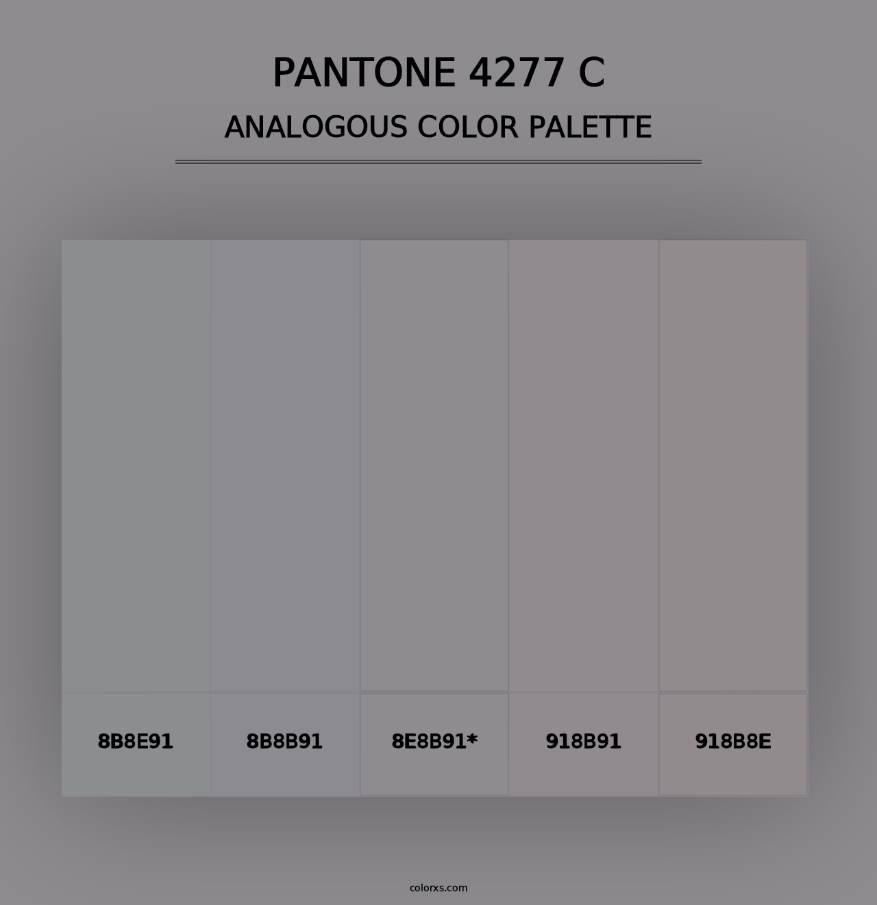 PANTONE 4277 C - Analogous Color Palette