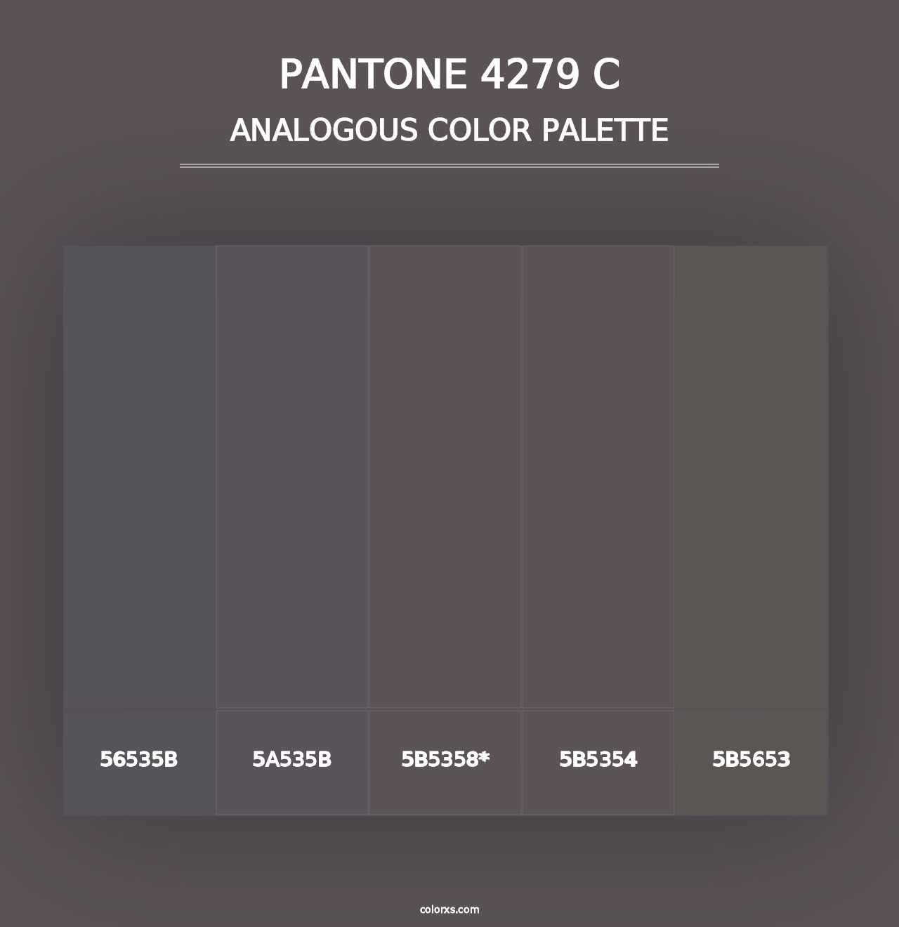 PANTONE 4279 C - Analogous Color Palette