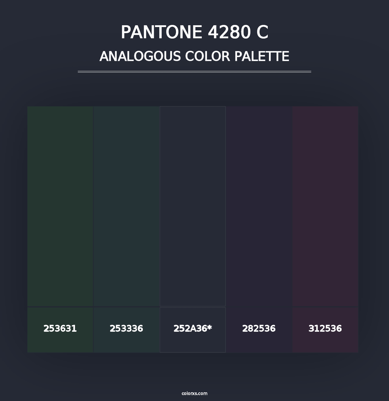 PANTONE 4280 C - Analogous Color Palette