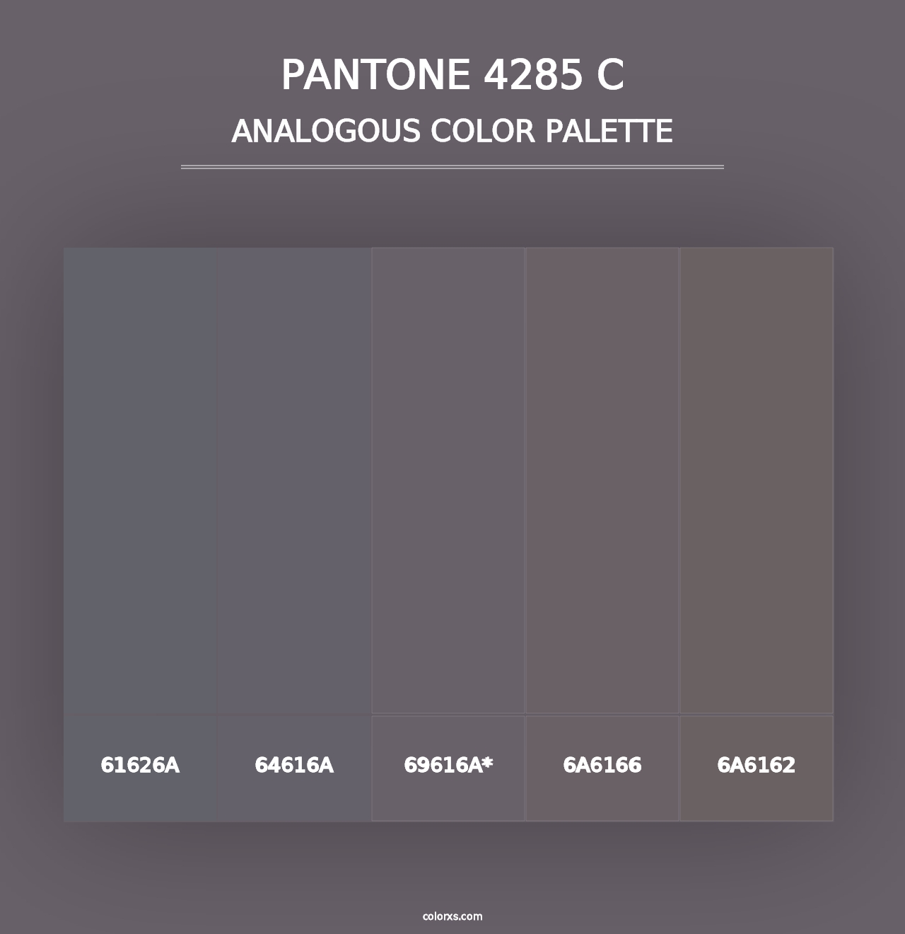 PANTONE 4285 C - Analogous Color Palette