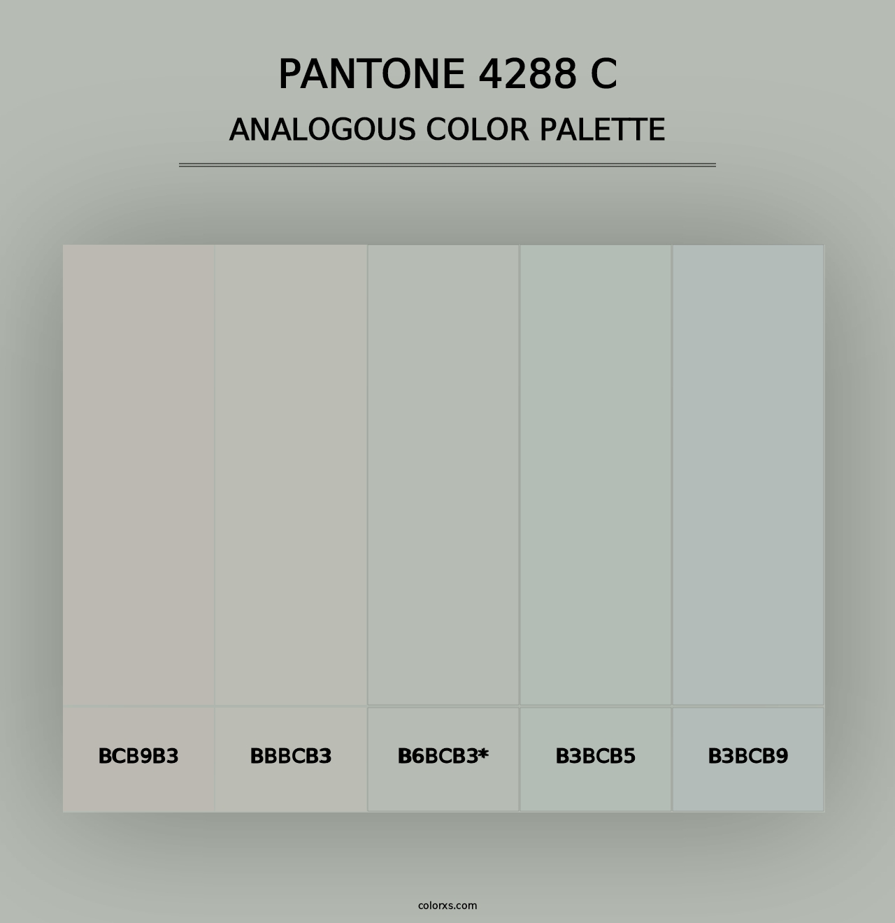 PANTONE 4288 C - Analogous Color Palette