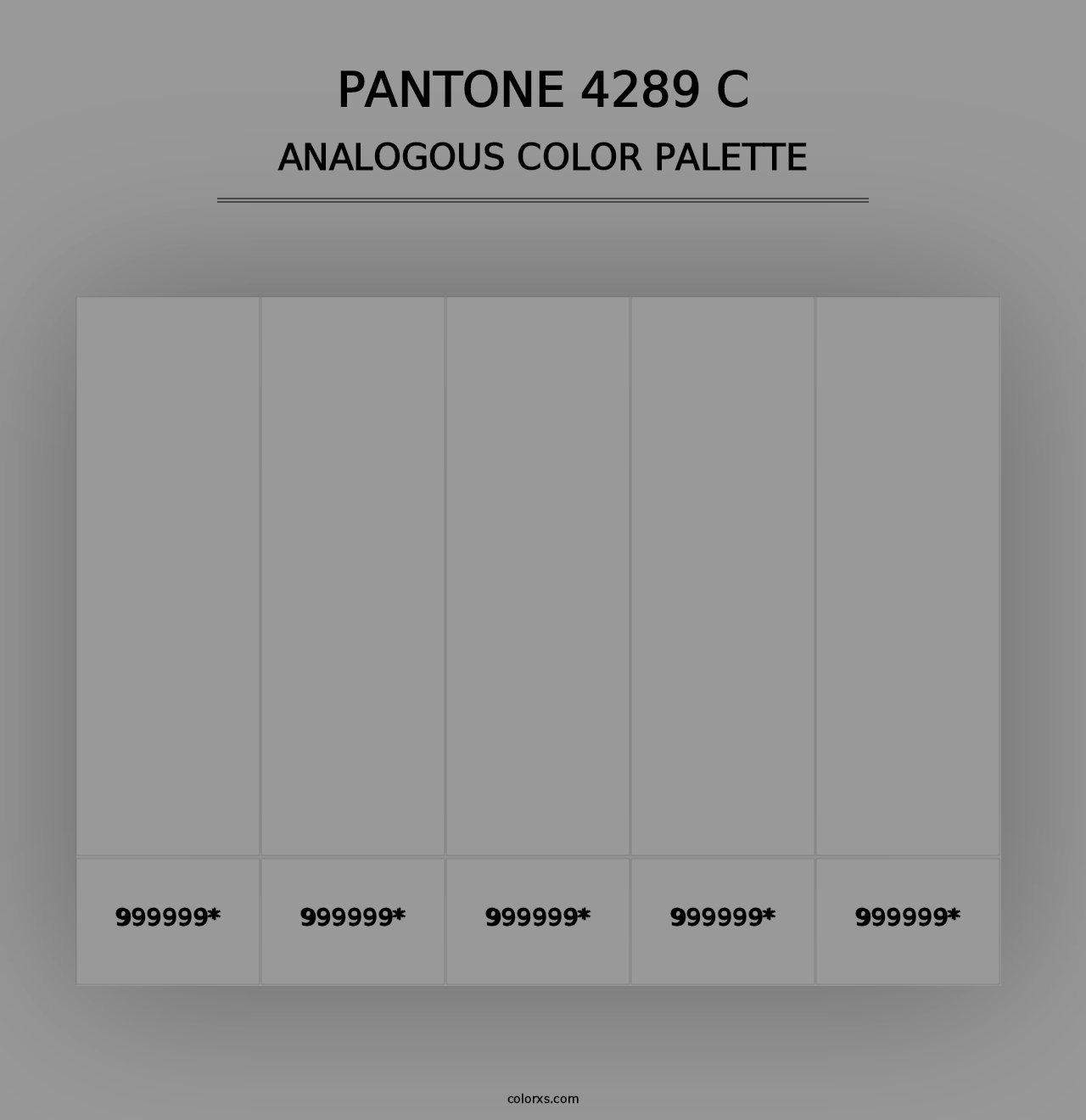 PANTONE 4289 C - Analogous Color Palette