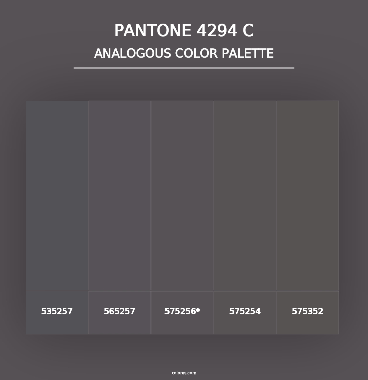 PANTONE 4294 C - Analogous Color Palette