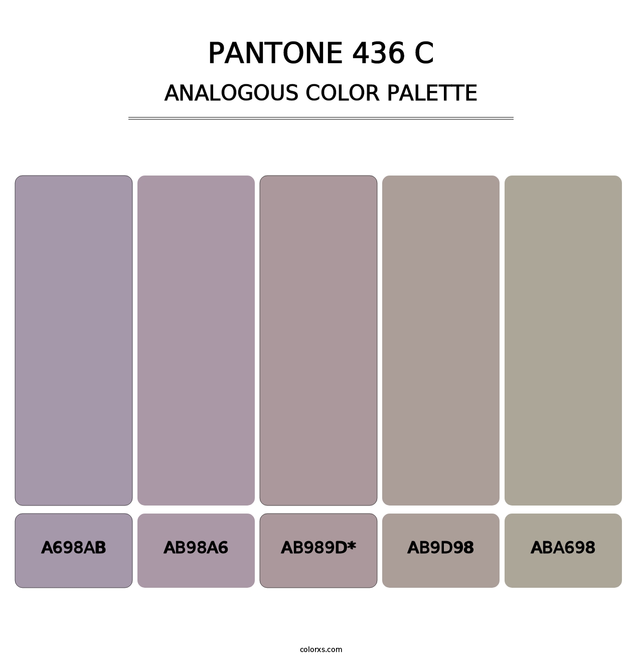 PANTONE 436 C - Analogous Color Palette