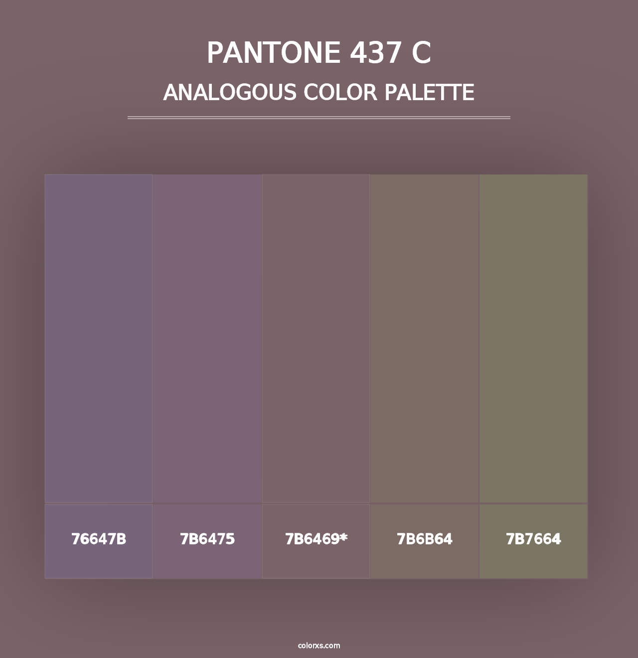 PANTONE 437 C - Analogous Color Palette