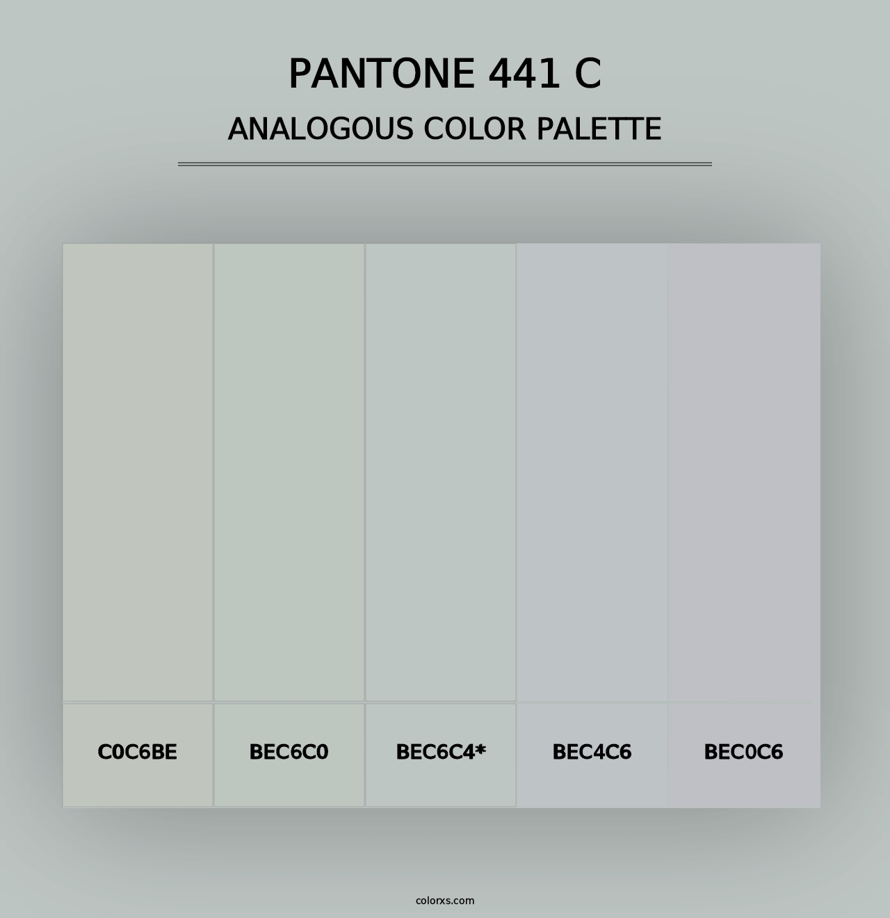 PANTONE 441 C - Analogous Color Palette