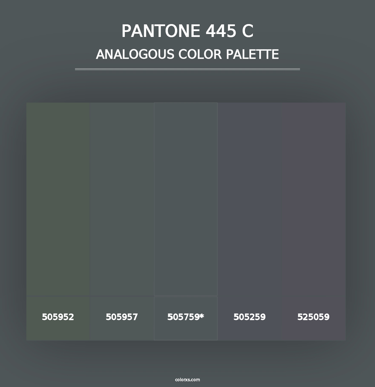 PANTONE 445 C - Analogous Color Palette