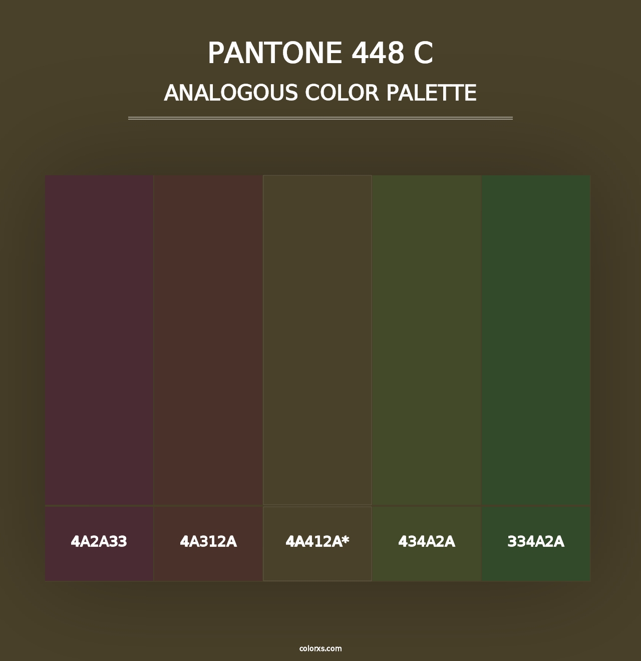 PANTONE 448 C - Analogous Color Palette