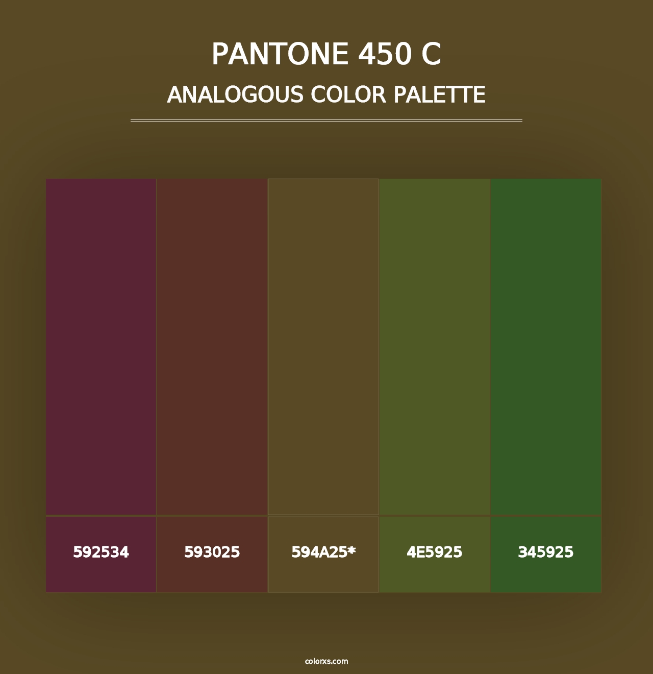 PANTONE 450 C - Analogous Color Palette