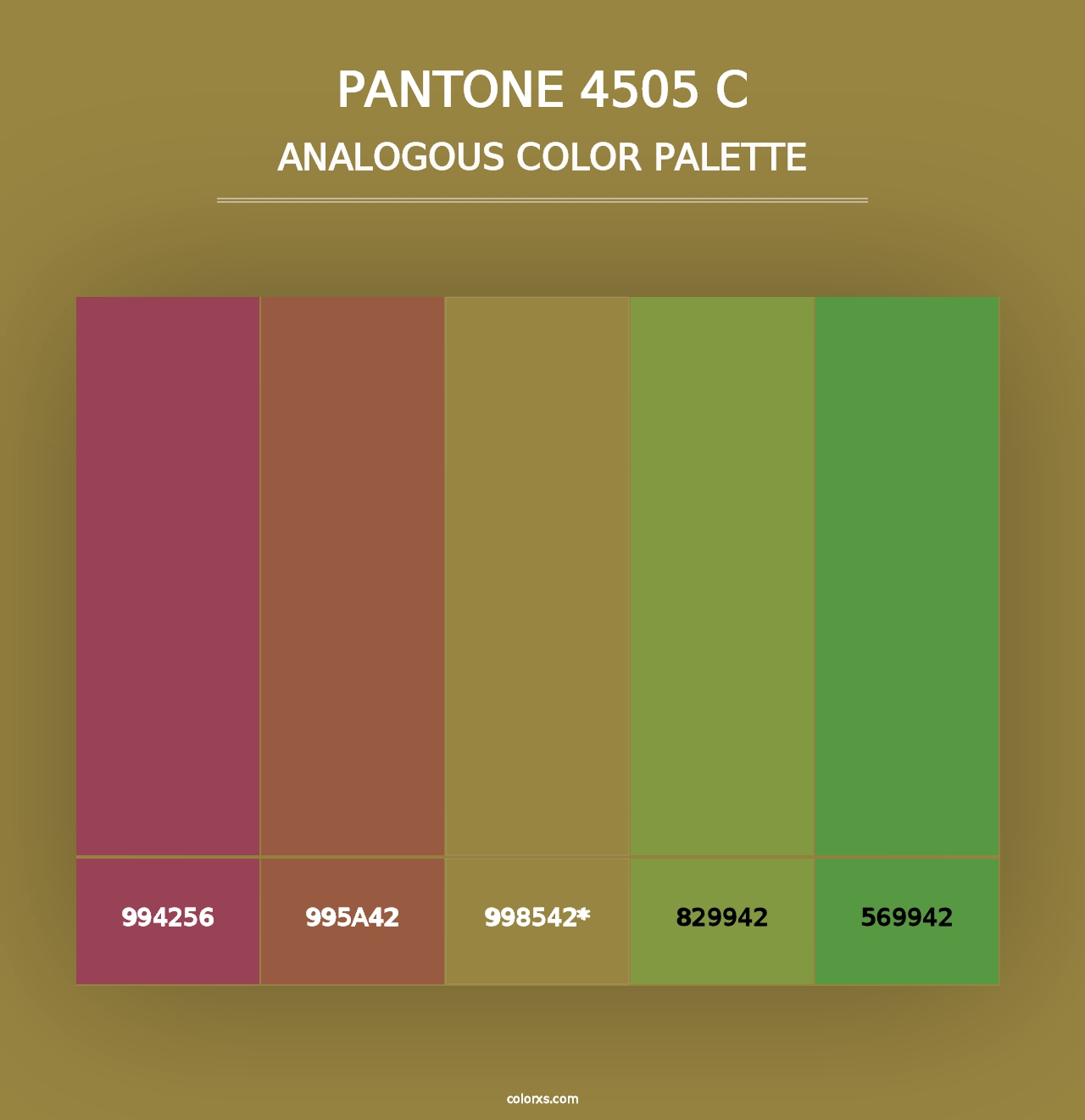 PANTONE 4505 C - Analogous Color Palette