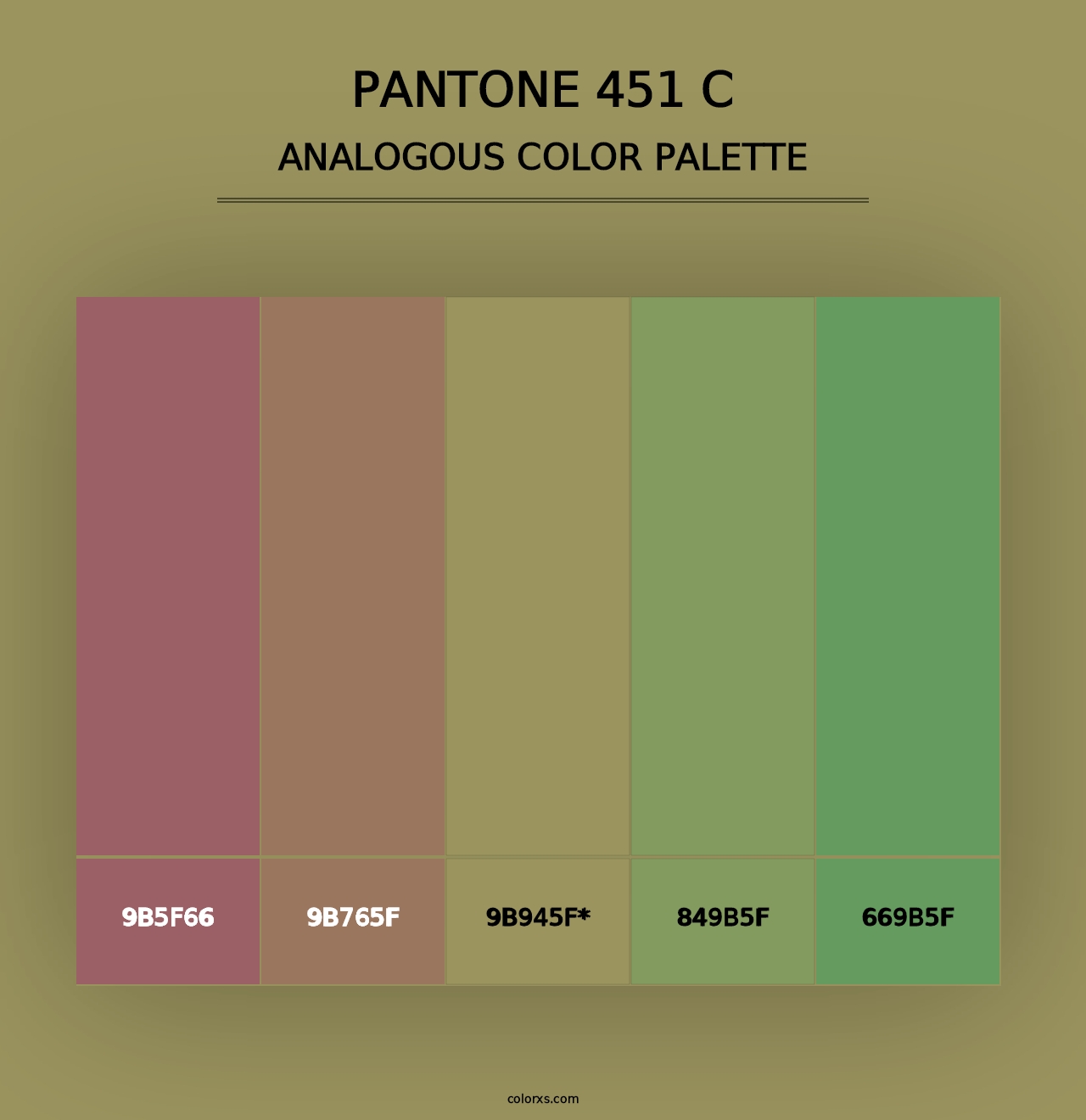 PANTONE 451 C - Analogous Color Palette