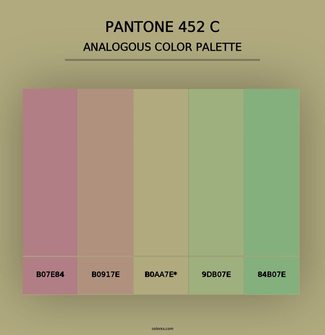 PANTONE 452 C - Analogous Color Palette