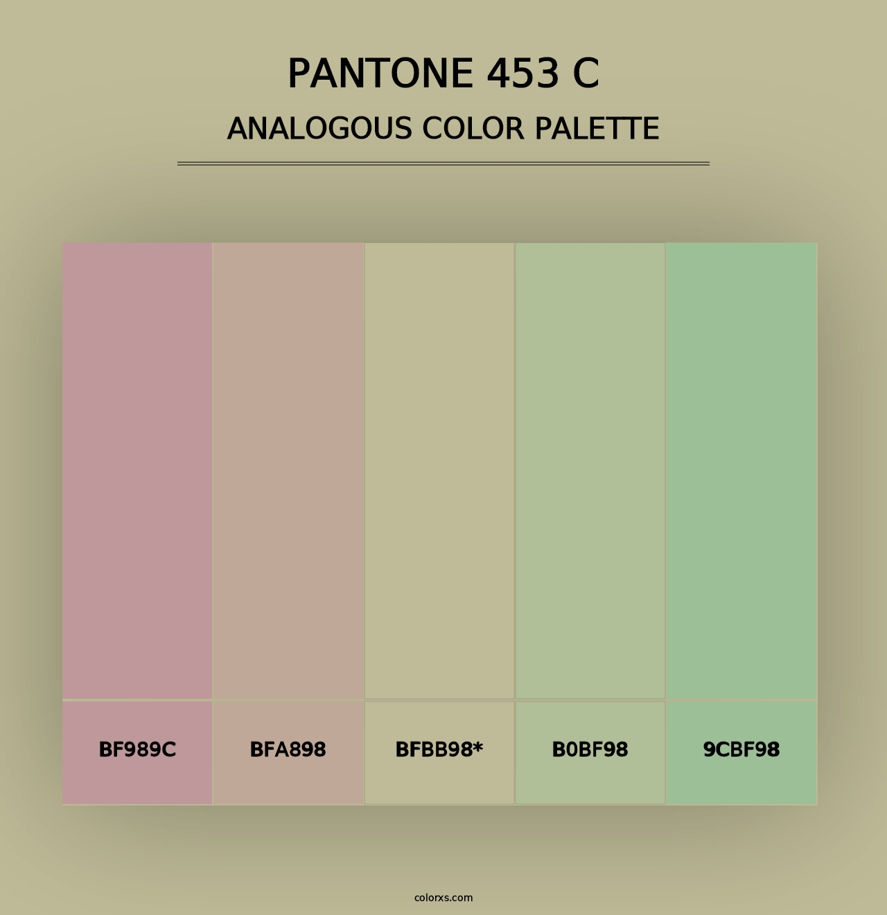 PANTONE 453 C - Analogous Color Palette