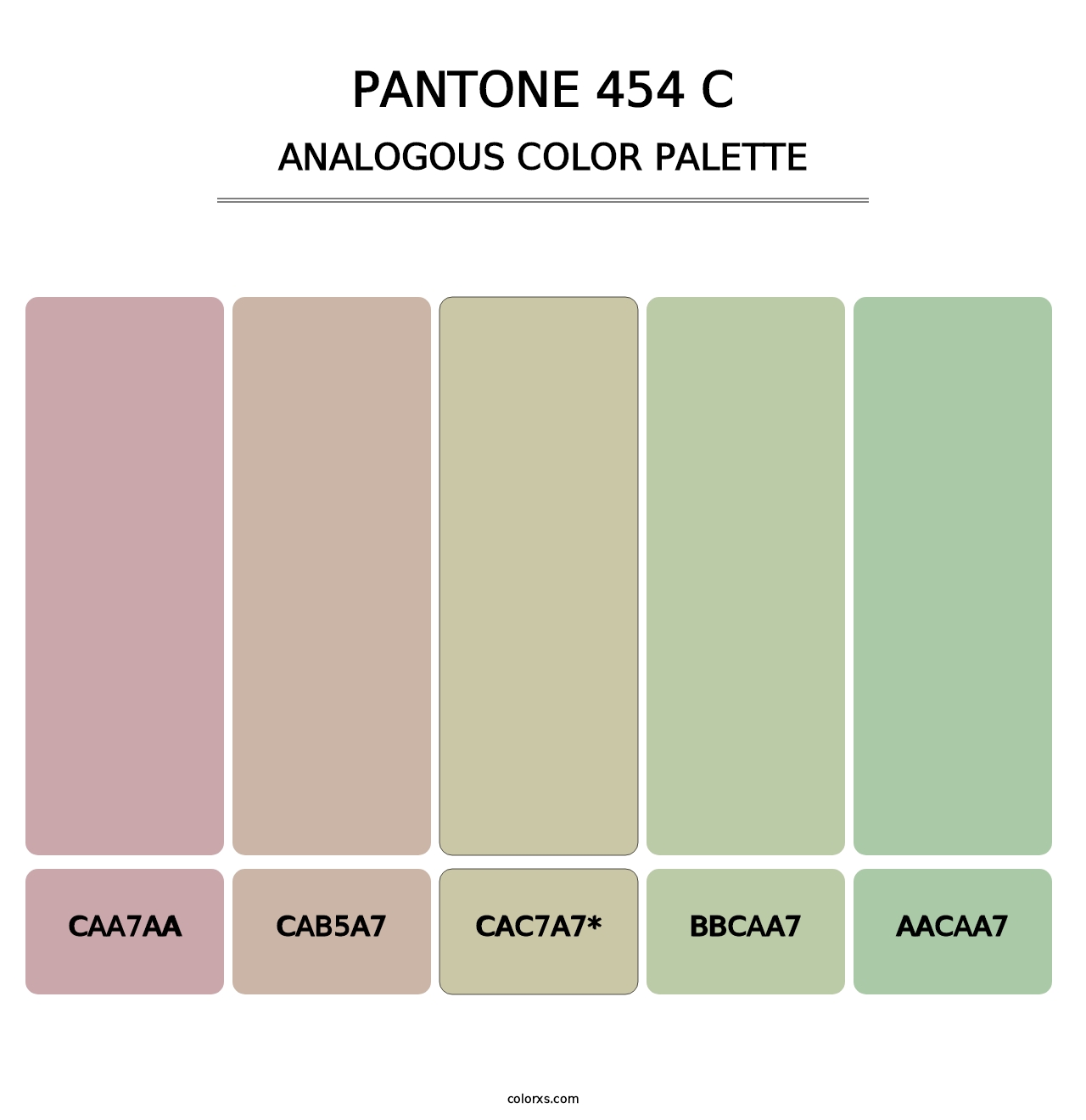 PANTONE 454 C - Analogous Color Palette