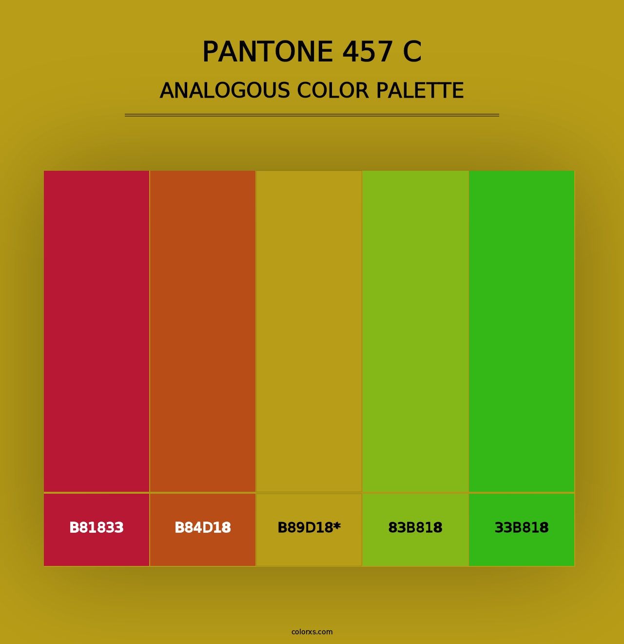 PANTONE 457 C - Analogous Color Palette