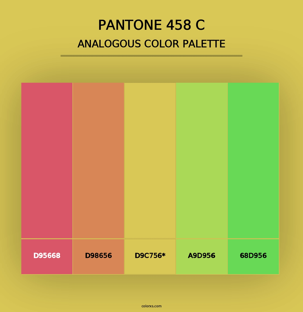 PANTONE 458 C - Analogous Color Palette