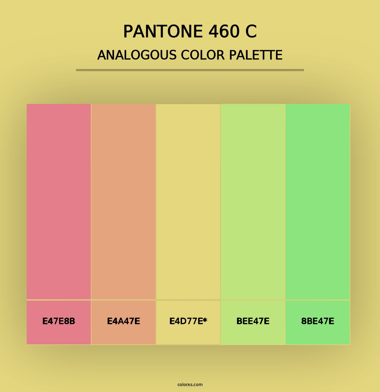 PANTONE 460 C - Analogous Color Palette