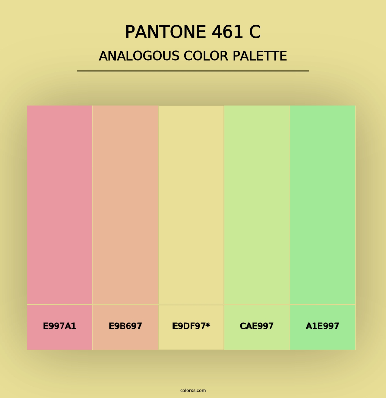 PANTONE 461 C - Analogous Color Palette