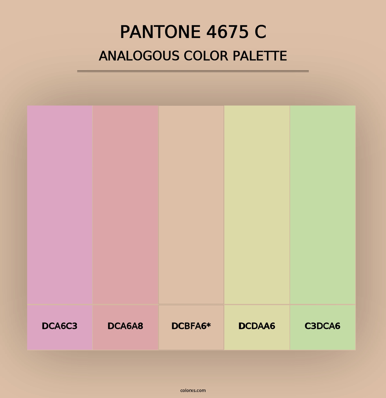 PANTONE 4675 C - Analogous Color Palette