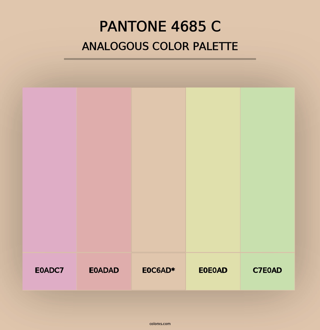 PANTONE 4685 C - Analogous Color Palette