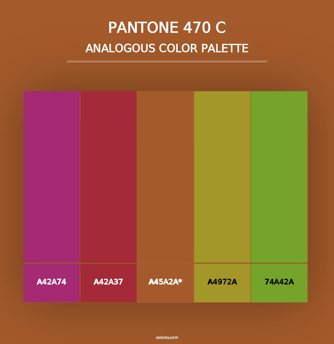 PANTONE 470 C - Analogous Color Palette