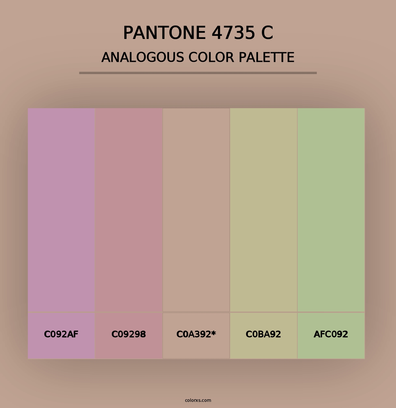 PANTONE 4735 C - Analogous Color Palette