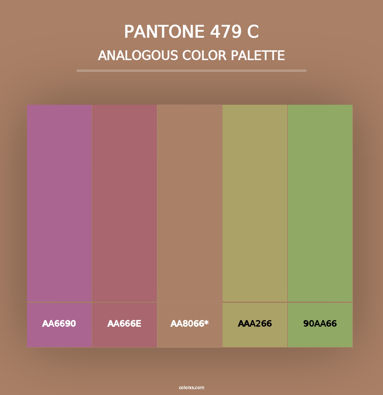 PANTONE 479 C - Analogous Color Palette