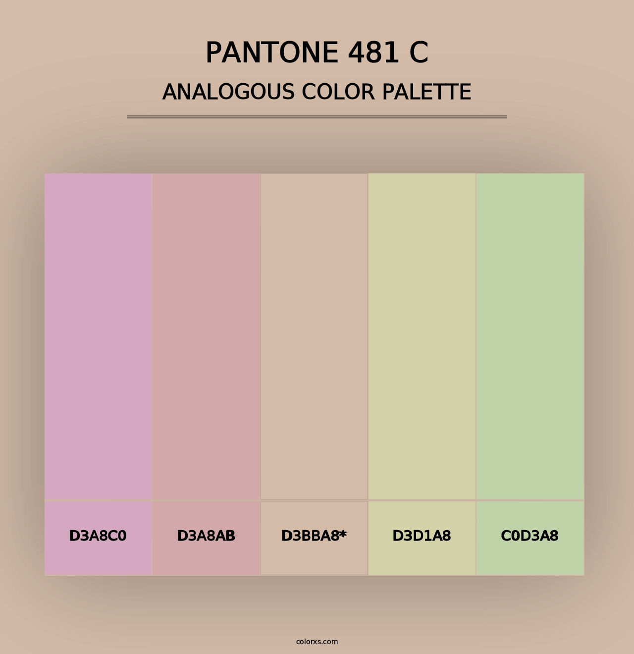 PANTONE 481 C - Analogous Color Palette