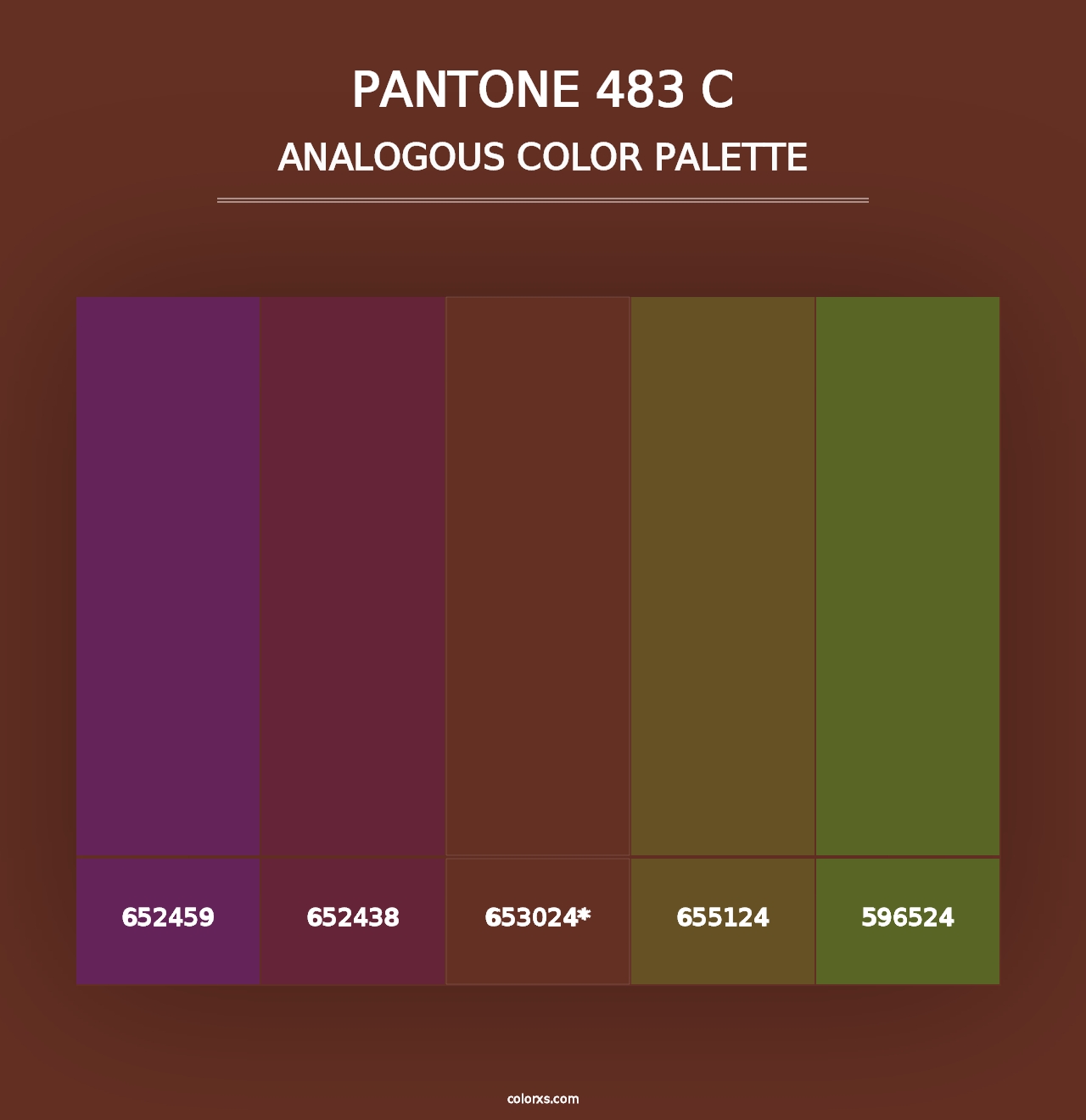 PANTONE 483 C - Analogous Color Palette