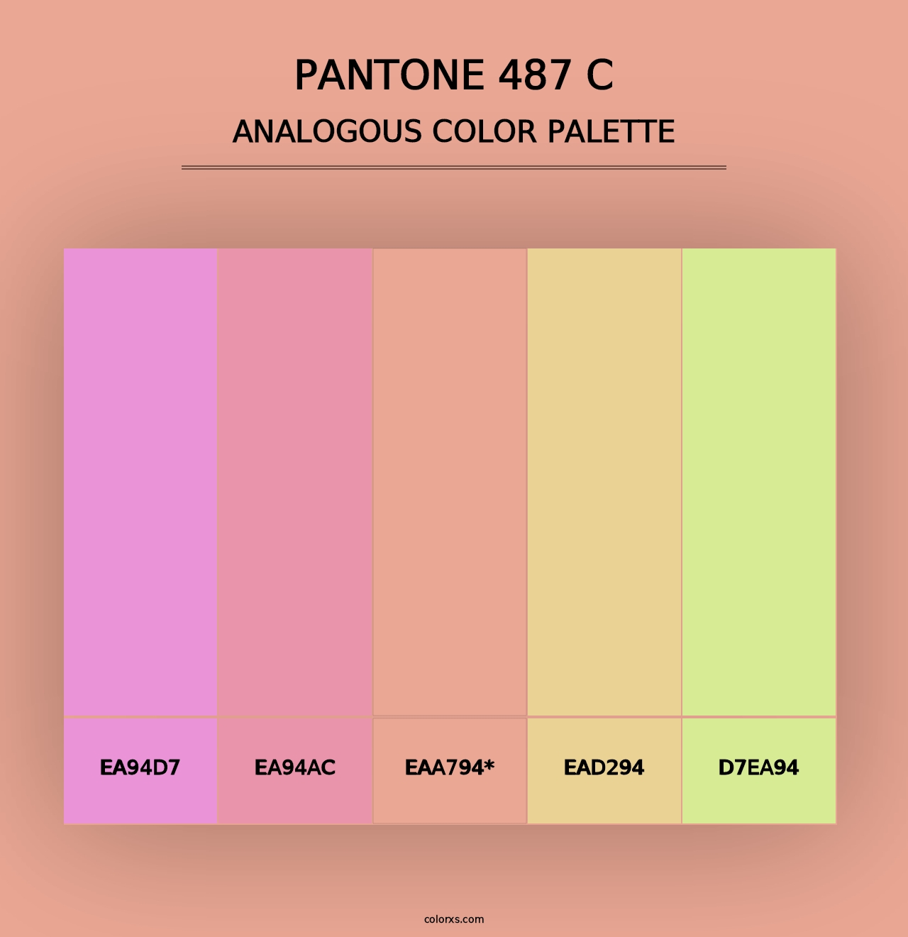 PANTONE 487 C - Analogous Color Palette