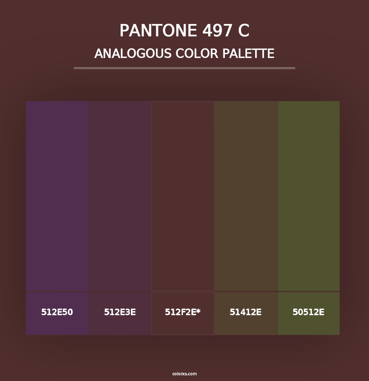 PANTONE 497 C - Analogous Color Palette