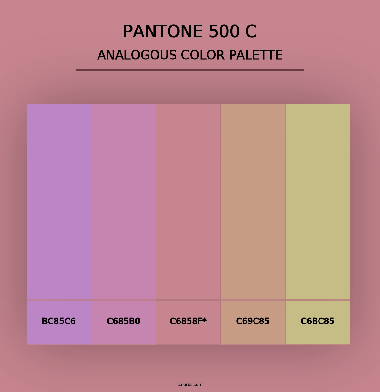 PANTONE 500 C - Analogous Color Palette