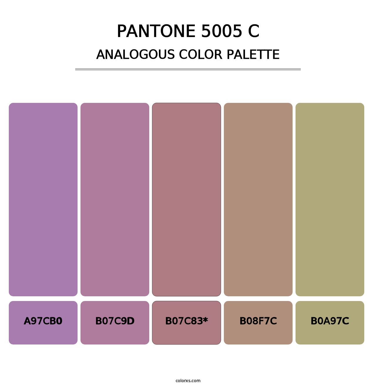 PANTONE 5005 C - Analogous Color Palette