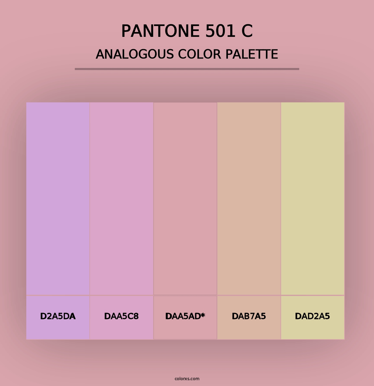 PANTONE 501 C - Analogous Color Palette