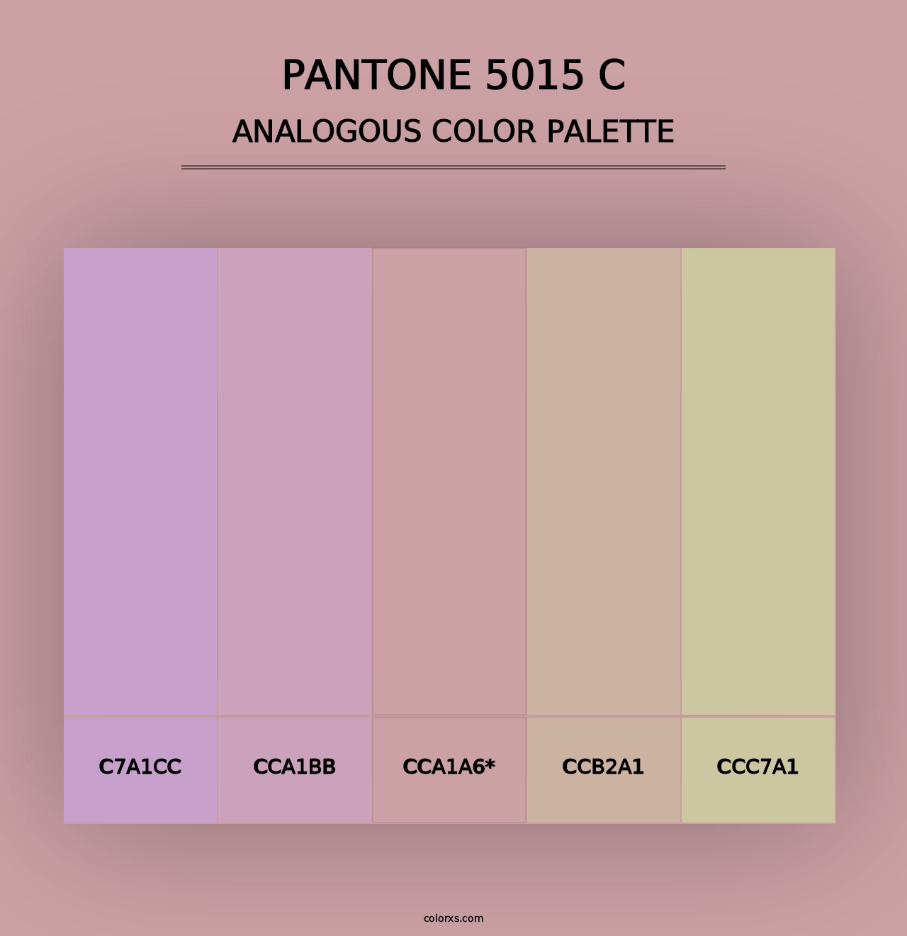 PANTONE 5015 C - Analogous Color Palette