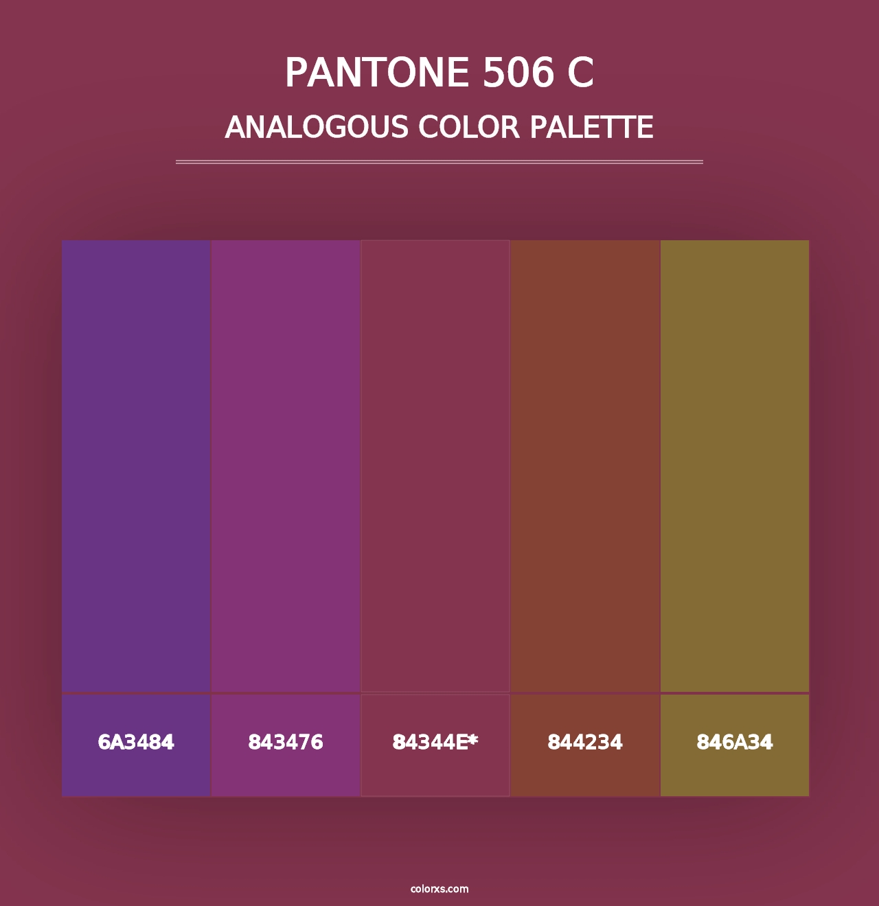 PANTONE 506 C - Analogous Color Palette