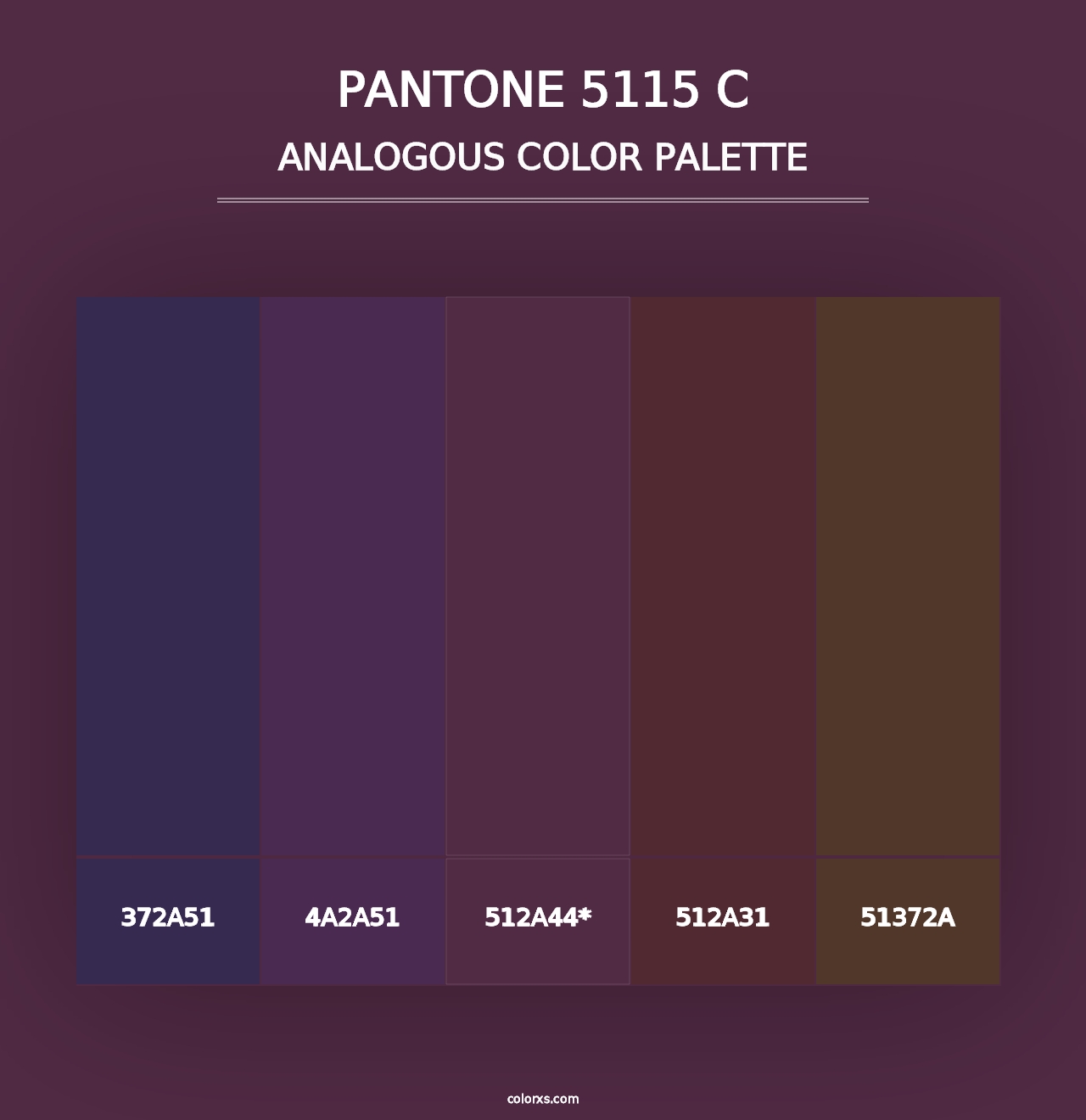 PANTONE 5115 C - Analogous Color Palette