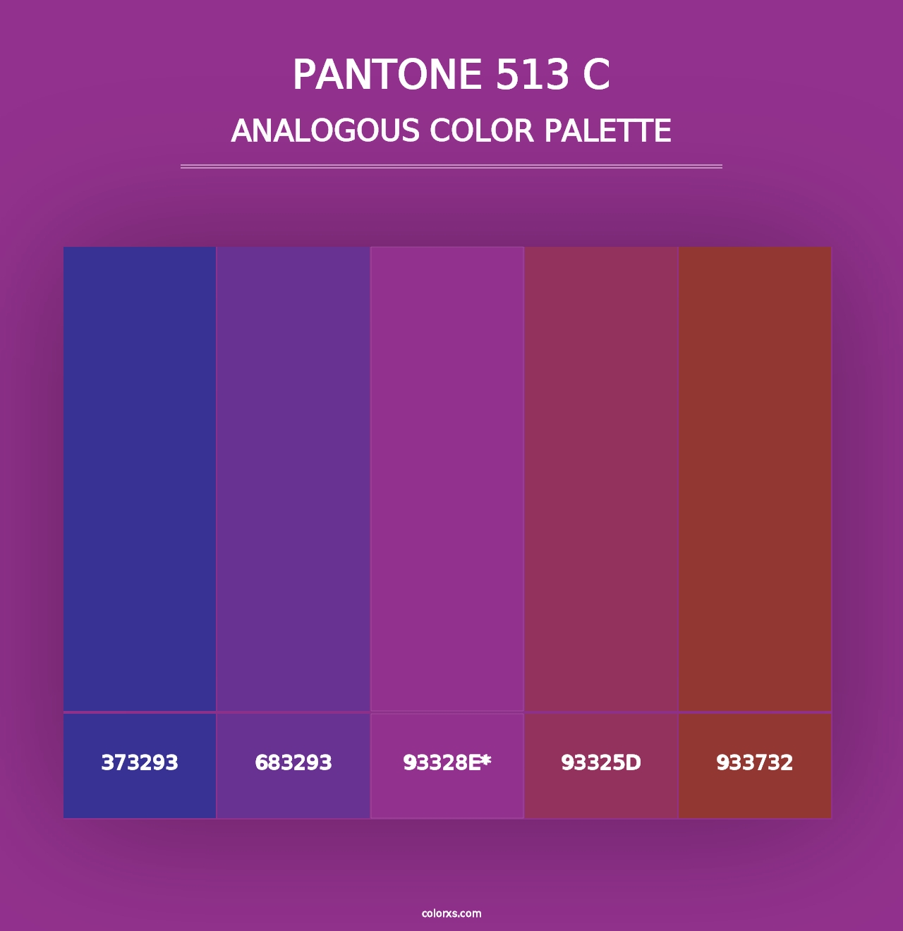 PANTONE 513 C - Analogous Color Palette