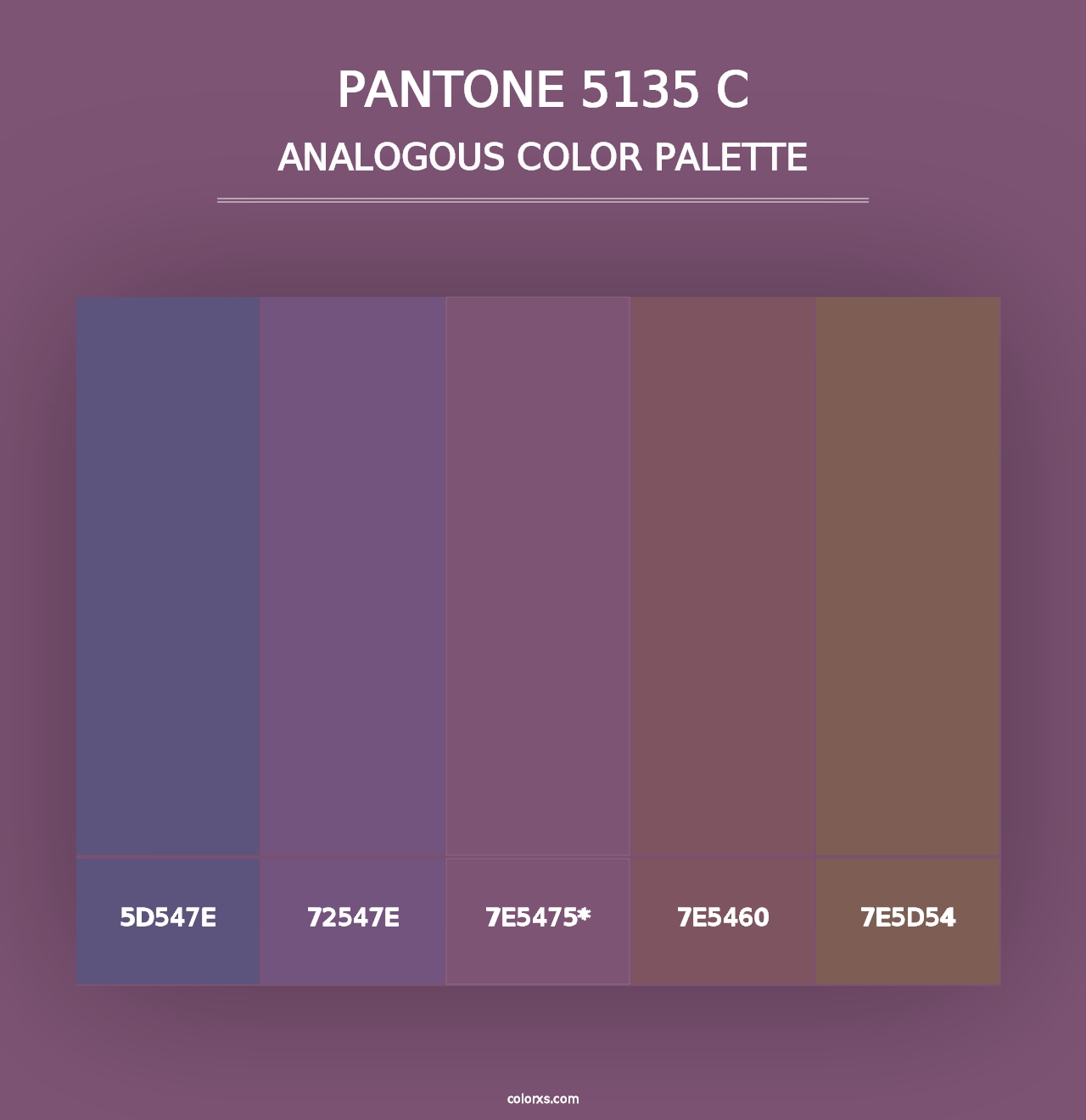 PANTONE 5135 C - Analogous Color Palette