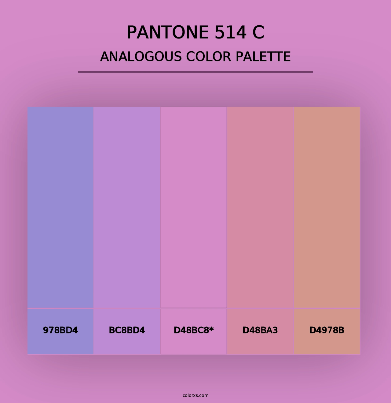 PANTONE 514 C - Analogous Color Palette