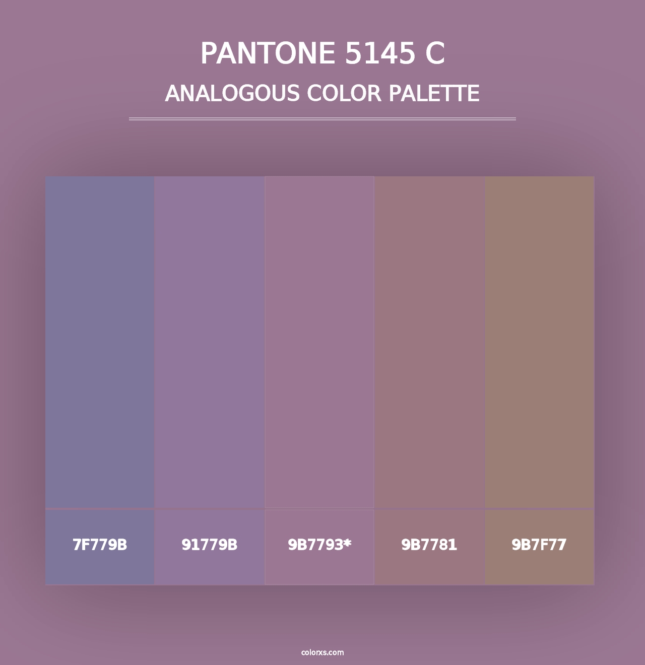 PANTONE 5145 C - Analogous Color Palette