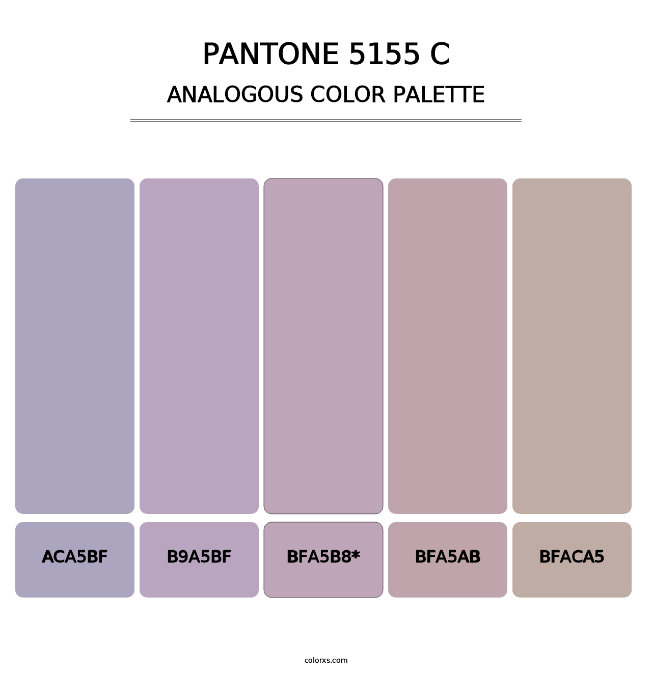 PANTONE 5155 C - Analogous Color Palette