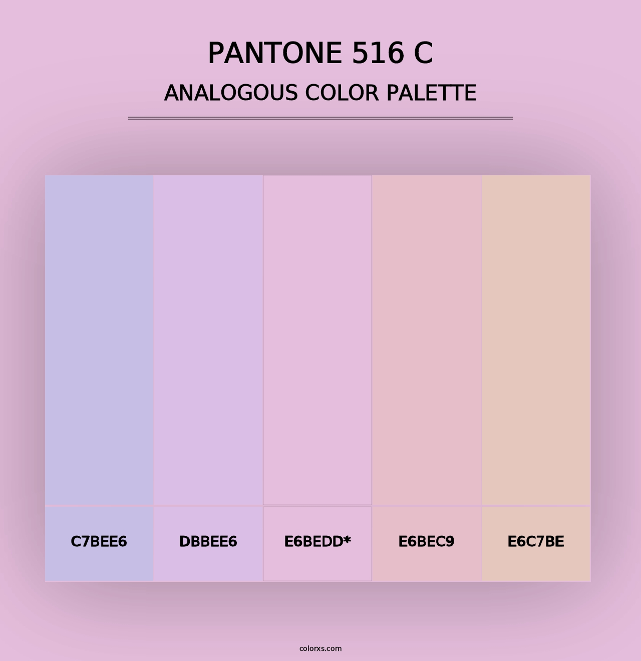 PANTONE 516 C - Analogous Color Palette