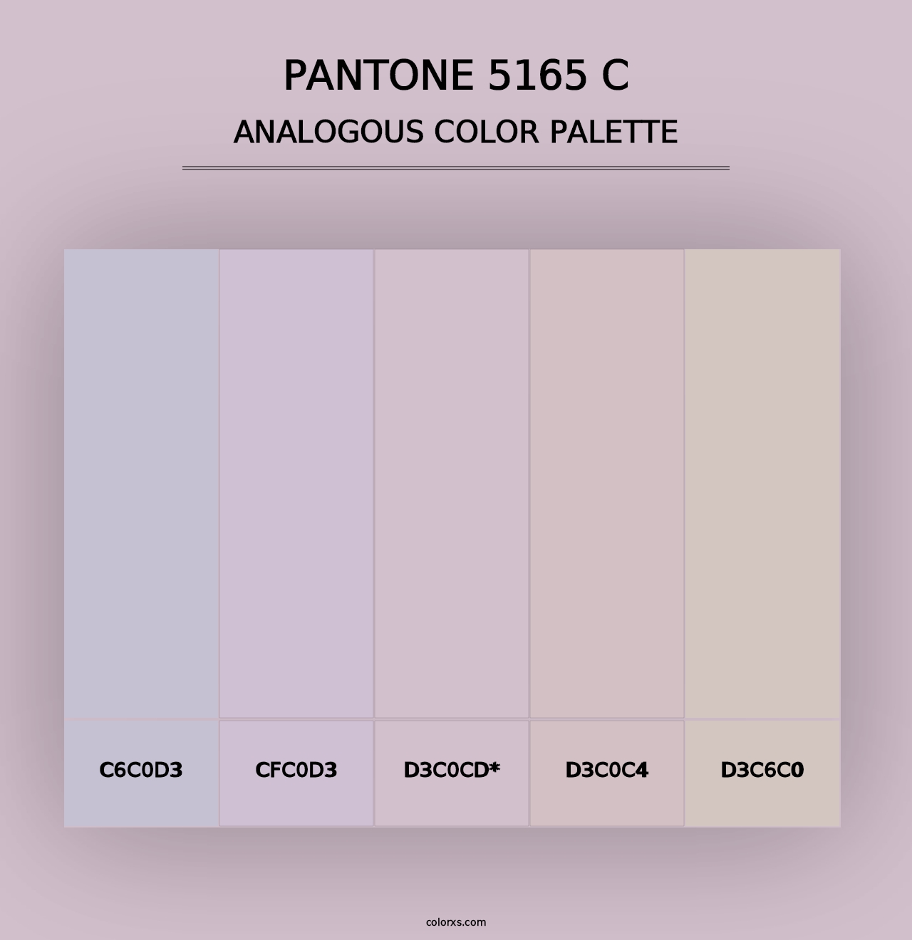 PANTONE 5165 C - Analogous Color Palette