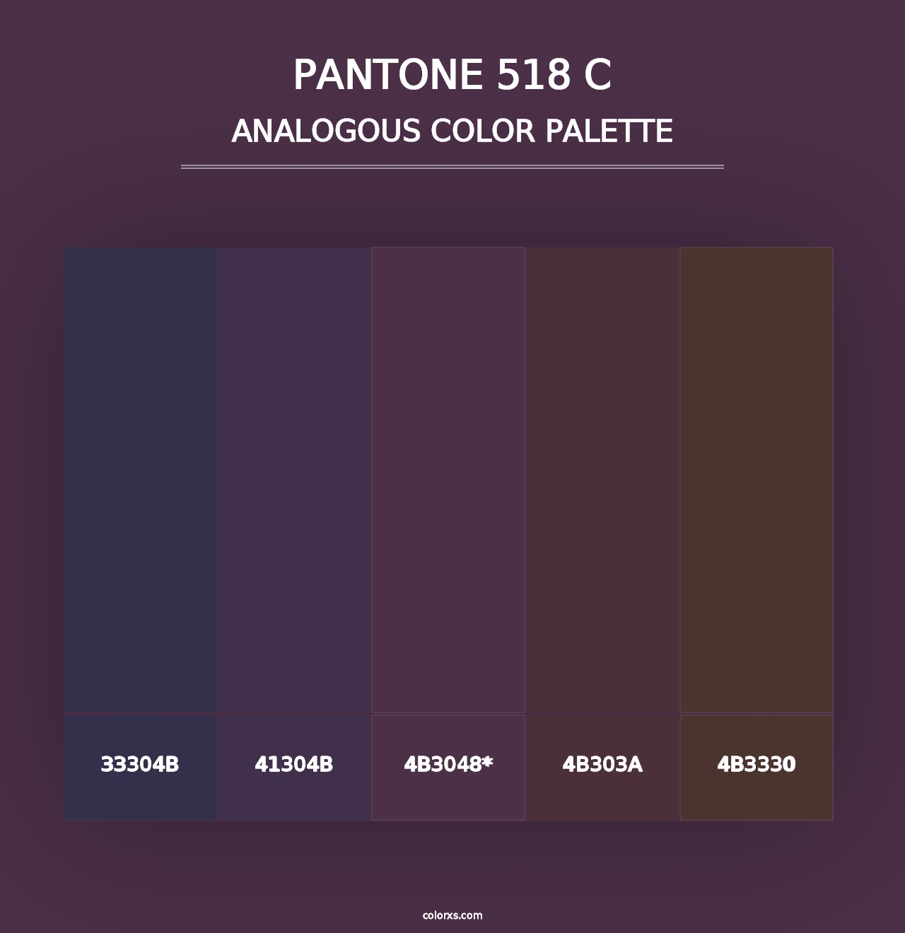 PANTONE 518 C - Analogous Color Palette