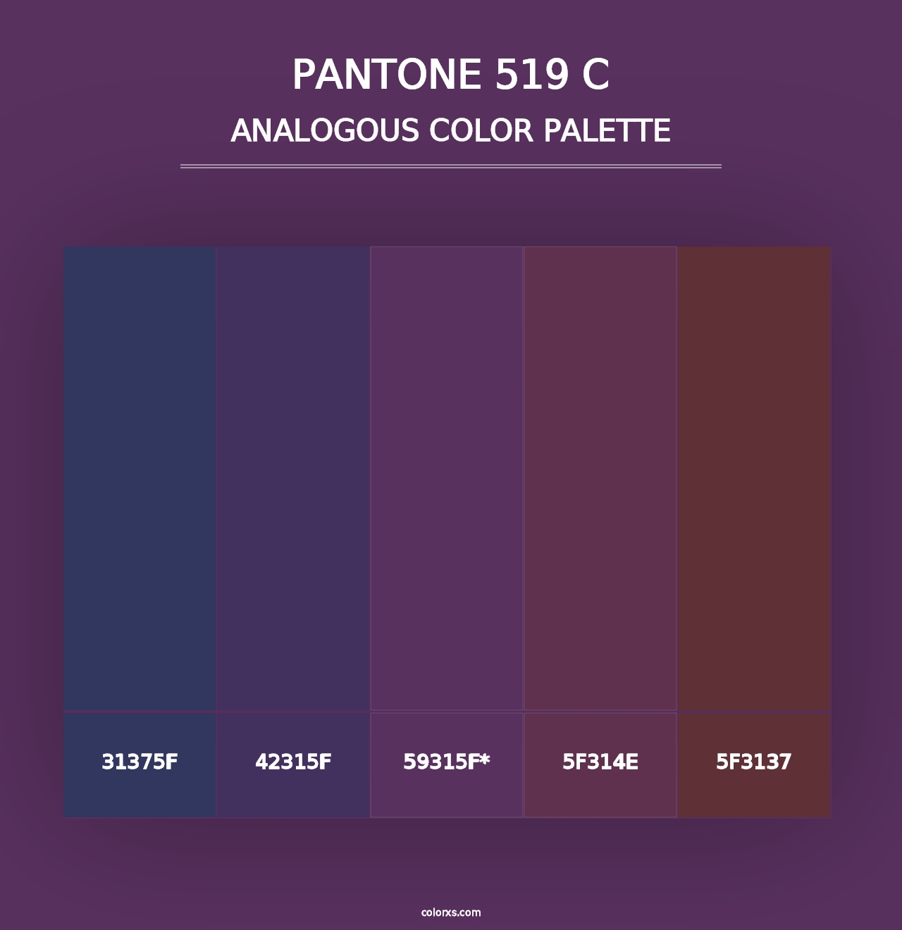 PANTONE 519 C - Analogous Color Palette