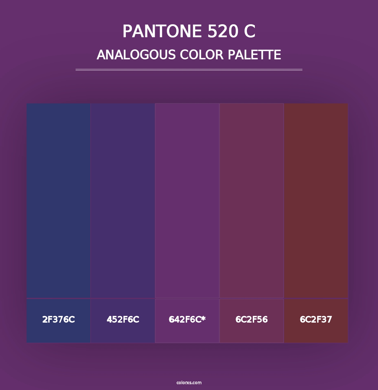 PANTONE 520 C - Analogous Color Palette