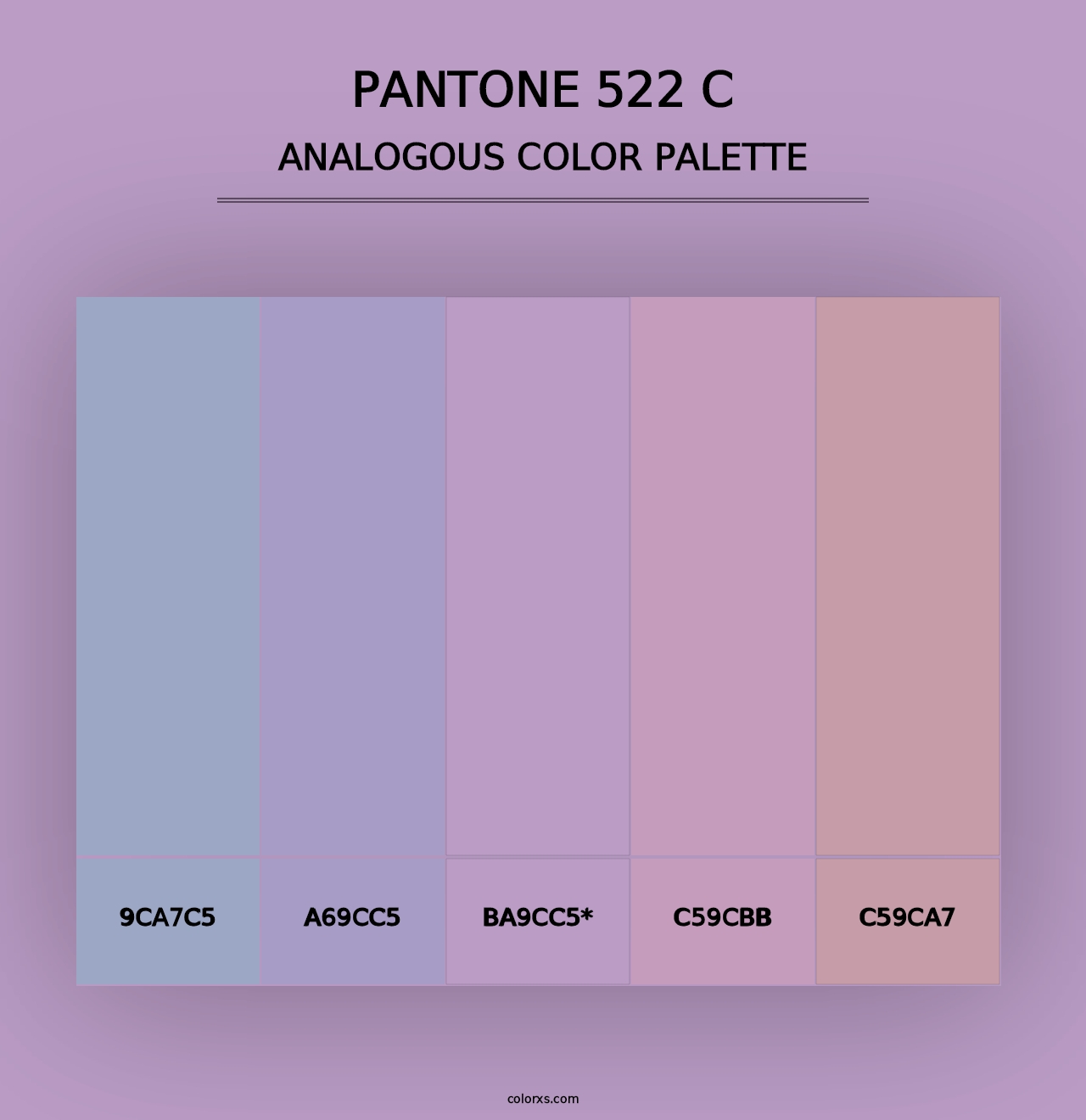 PANTONE 522 C - Analogous Color Palette