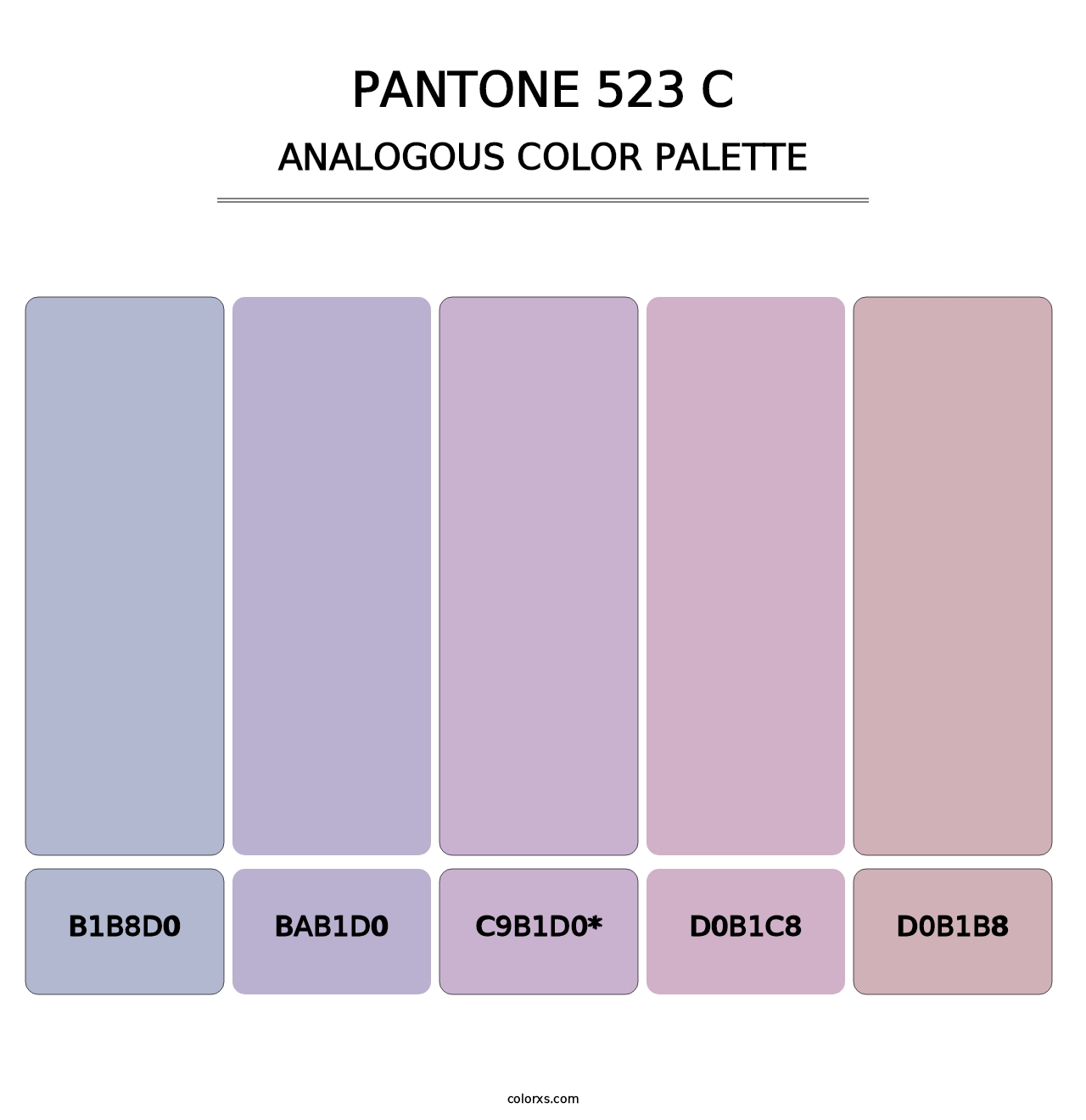 PANTONE 523 C - Analogous Color Palette