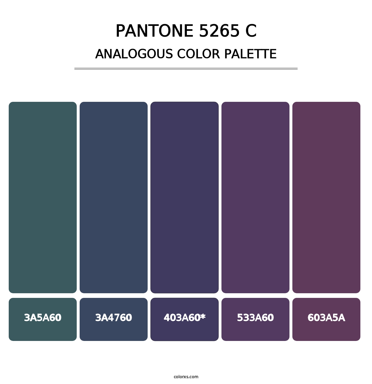 PANTONE 5265 C - Analogous Color Palette